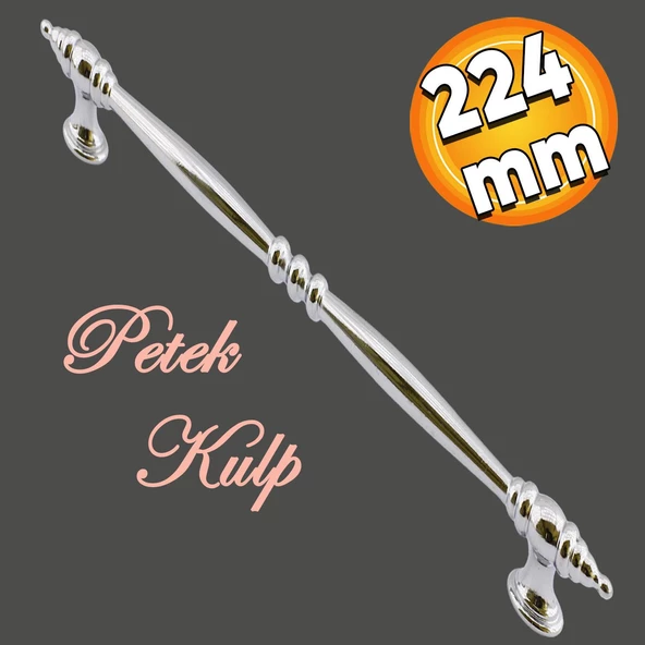 Petek Mobilya Mutfak Dolabı Çekmece Dolap Kapak Kulpu Düz Metal Kulbu Kulp Kulpu 224 Mm Krom