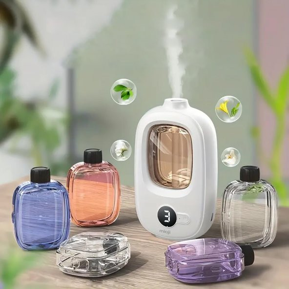 Mioji Mio Smell 2x Aromaterapi Şarjlı Yeni Nesil Otomatik Oda Kokusu Makinesi - Mavi Rüzgar Çanları - 5