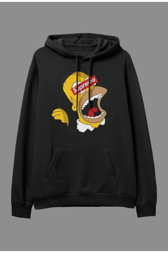 The Simpsons Supreme Kapüşonlu Sweatshirt Hoodie