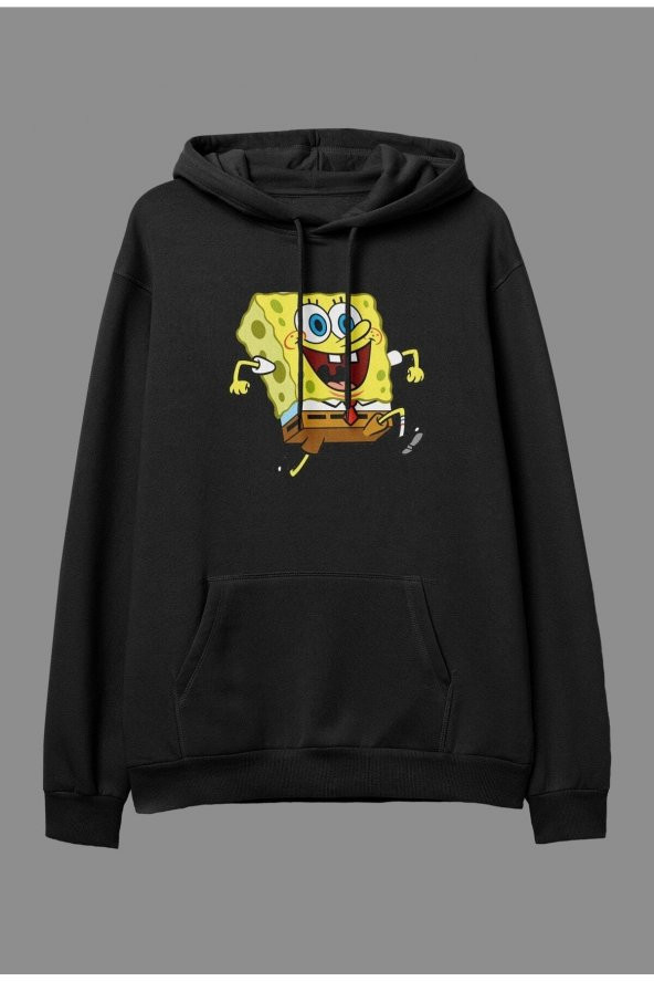 Spongebob Sünger Bob Kapüşonlu Sweatshirt Hoodie
