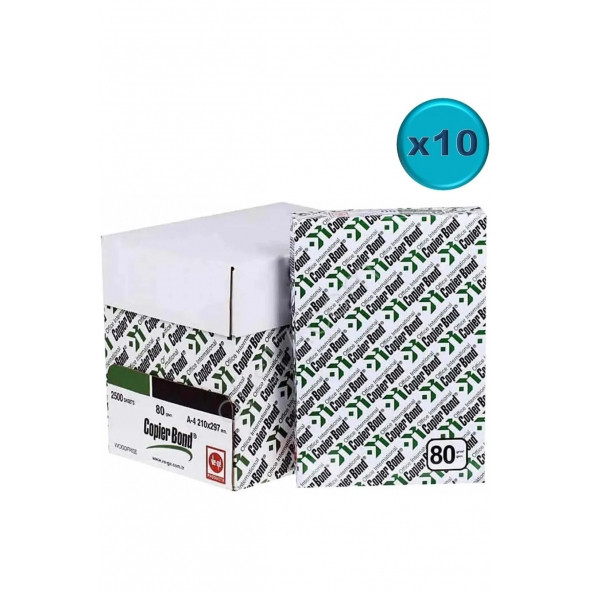 Copier Bond A4 Fotokopi Kağıdı 80gr 10 Koli 25000 Sayfa