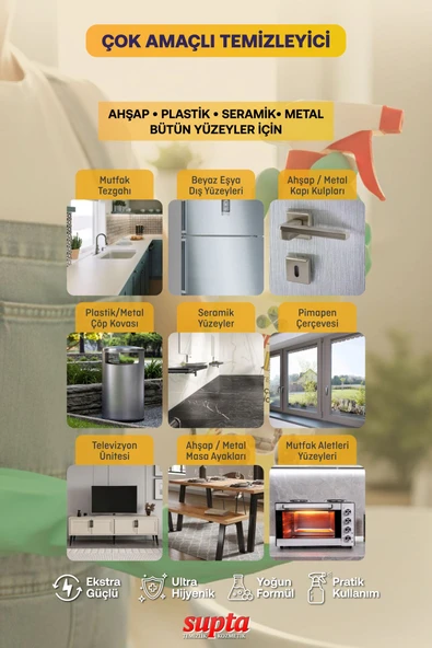 Supta Mix Çok Amaçlı Temizlik Maddesi 1 LT 12 Adet - 2
