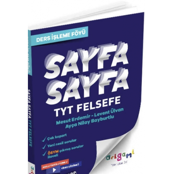 TYT FELSEFE SAYFA SAYFA DERS İŞLEME FÖYÜ