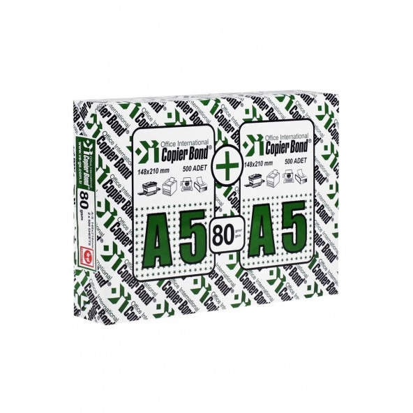 Copier Bond A5 Fotokopi Kağıdı 80Gr 1 Paket 1000 Sayfa (A4 Yarısıdır)