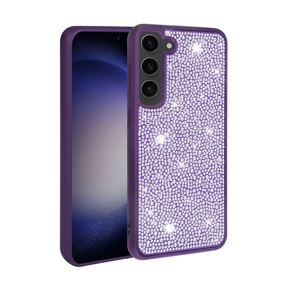 Galaxy S23 Plus Kılıf Parlak Taşlı Tasarım Zore Ston Kılıf - Resim 2