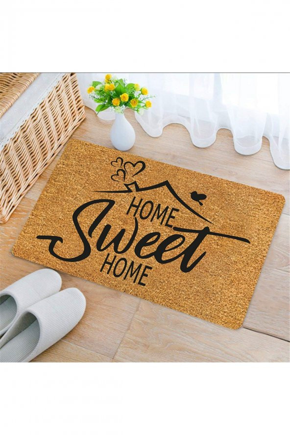 Uygur Home Sweet Home Tasarım Coco Görünümlü Dekoratif Dış Kapı Önü ve Iç Mekan Paspası - 2