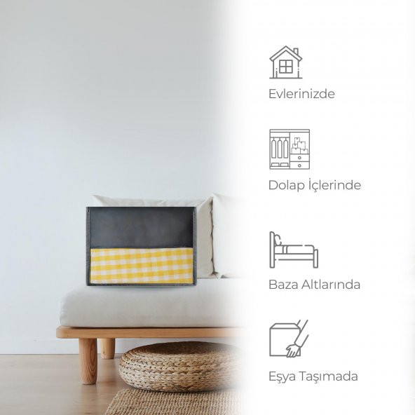 CUTY HOME EV TEKSTİL SİYAH VALİZ ORGANİZER-4LÜ SET - 6