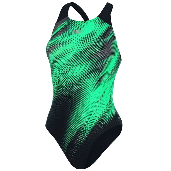 SPEEDO KADIN YÜZÜCÜ MAYOSU PLMT PBCK AF BLACK/GREY 8-06187C515 YZM - 3