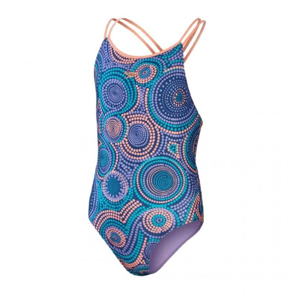 SPEEDO KIZ ÇOCUK YÜZÜCÜ MAYOSU ALO PT TWNSTRP JF BLUE/PURPLE 8-00313615212 YZM - 2