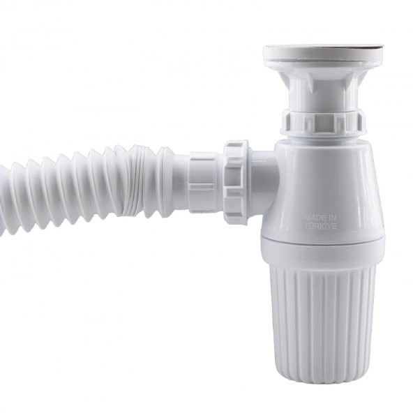 Sifon Körüklü Sökülebilir Taslı Temizlenebilir Mutfak Banyo Lavabo Taşı Gider Borusu Plastik 38 cm - 4