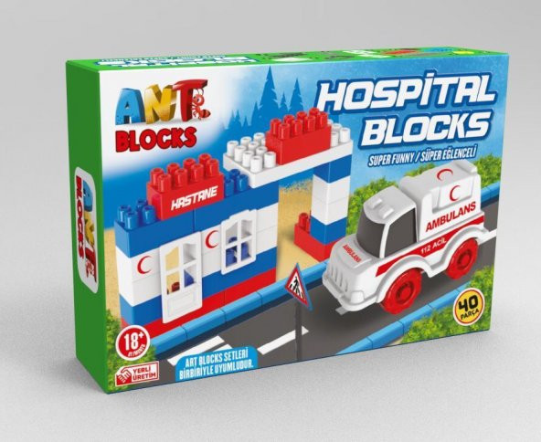 Süper Eğlenceli Hastane Blocks Set - 40 Parça