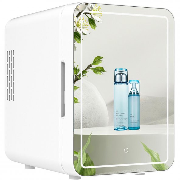 Mioji Mio 212 4L LED Işıklı Kozmetik Makyaj Krem Sıcak ve Soğuk Ayarlı Taşınabilir Fridge Mini Dolap - Beyaz - 3