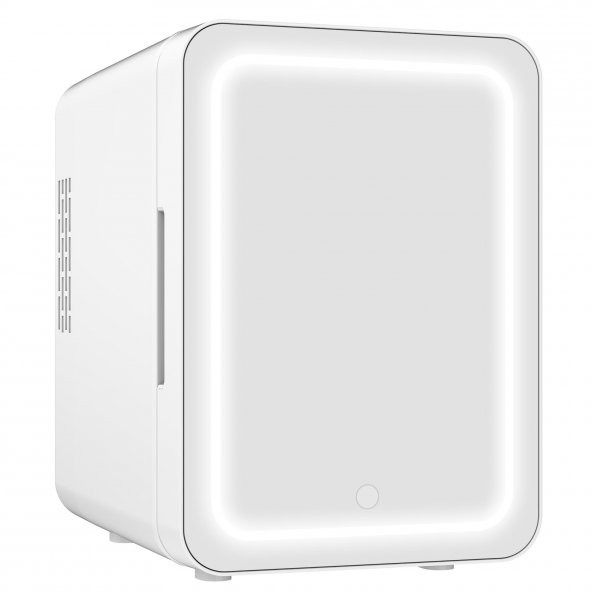 Mioji Mio 212 4L LED Işıklı Kozmetik Makyaj Krem Sıcak ve Soğuk Ayarlı Taşınabilir Fridge Mini Dolap - Beyaz - 4