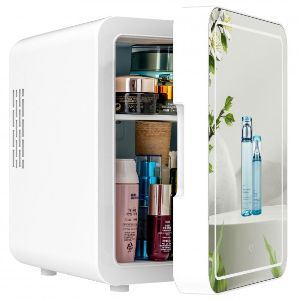 Mioji Mio 212 4L LED Işıklı Kozmetik Makyaj Krem Sıcak ve Soğuk Ayarlı Taşınabilir Fridge Mini Dolap - Beyaz - 5