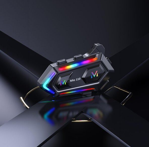 Mioji Mio 110 RGB 1000mAh IPX6 Kask Intercom Motosiklet Bluetooth Kulaklık - 2
