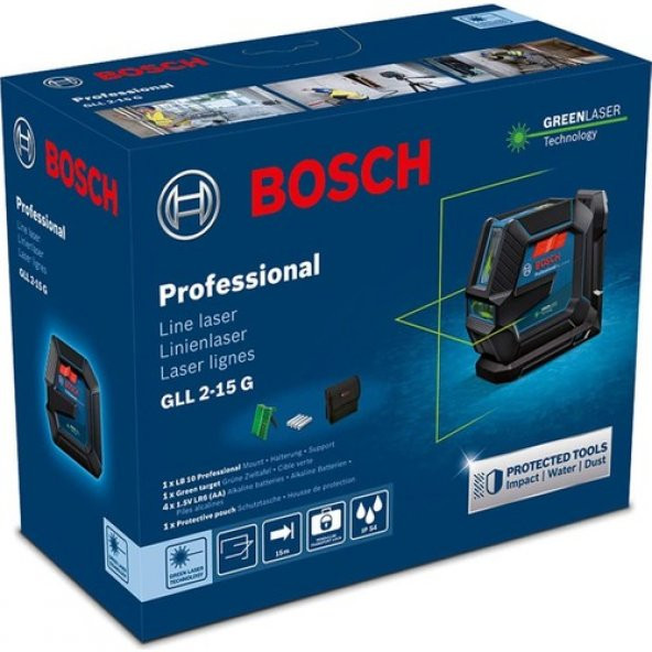 Bosch Gll 2-15G Çizgi Hizalama Lazeri - 0601063W00 - 2