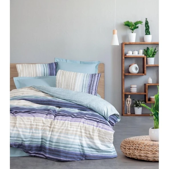 Cotton Box Line Nevresim Takımı Çift Kişilik Fonte Mint