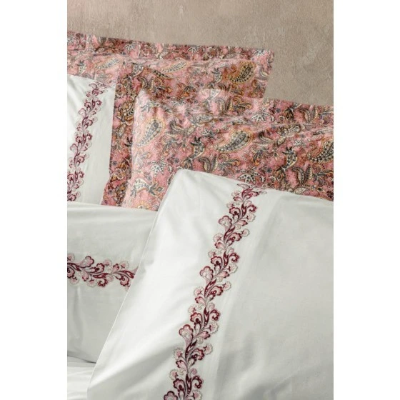 Cotton Box Majestic Seri Çift Kişilik Nevresim Takımı Voyager Pembe
