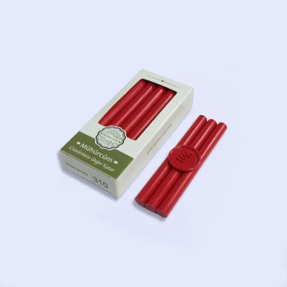 Mühür Mumu Çubuk 11mmx120mm 10 lu Paket Model: 310 AL BAYRAK KIRMIZI - Resim 2