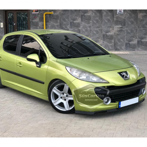 Peugeot 207 2006-2014 Uyumlu Üniversal Laguna Lip Esnek Ön Lip 2 Parça Tampon Altı Dil Karlık Ön Ek - 7