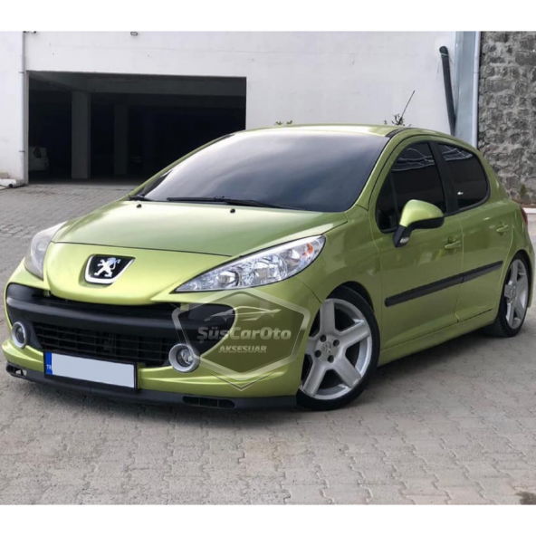 Peugeot 207 2006-2014 Uyumlu Üniversal Laguna Lip Esnek Ön Lip 2 Parça Tampon Altı Dil Karlık Ön Ek - 1