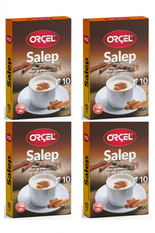 Salep (SAHLEP 10 FİNCAN TEK İÇİMLİK TARÇINLI) 4 X 200gr.