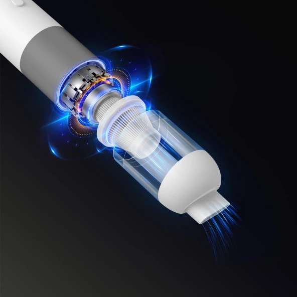 Mioji Mio 3 3000mAh Vacuum Cleaner 6000Pa Taşınabilir Araç ve Ev Mini Şarjlı Süpürge - Beyaz - 8