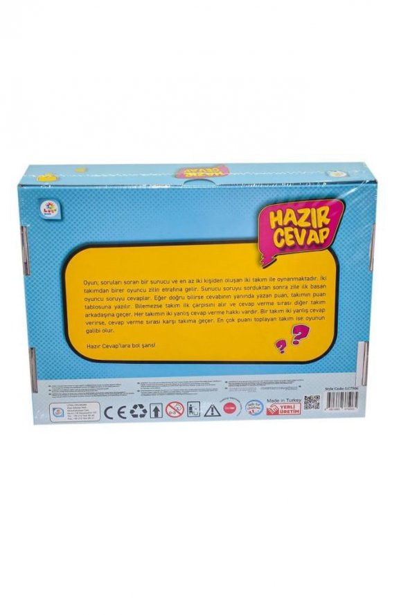 Laço Hazır Cevap LC7506,Çocuklar İçin Eğitici ve Öğretici Kutu Oyunu - 2