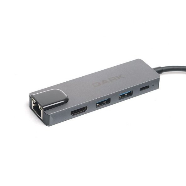 DARK DK-AC-U31X46 TİP-C=>5Lİ RJ45+HDMI+USB3.0+USB -C,65W - 2