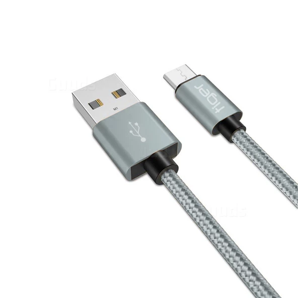 Tiger Micro USB 3.0A 1mt Örgü-Halat Hızlı Şarj USB Kablo TUC-A86 - 5