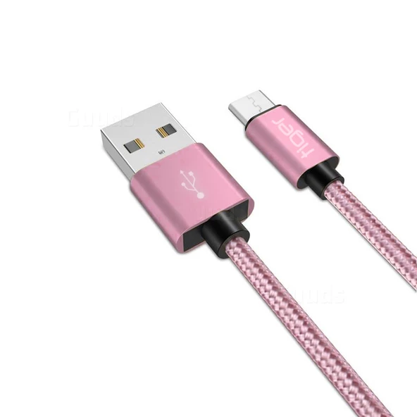 Tiger Micro USB 3.0A 1mt Örgü-Halat Hızlı Şarj USB Kablo TUC-A86 - 6