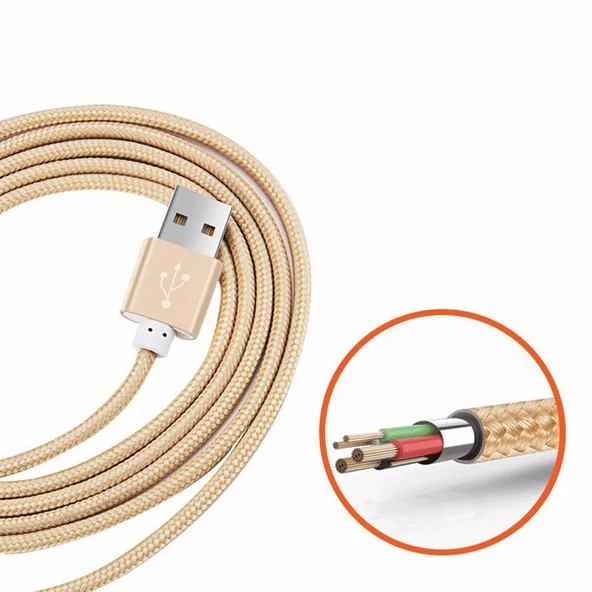 Tiger Micro USB 3.0A 1mt Örgü-Halat Hızlı Şarj USB Kablo TUC-A86 - 11