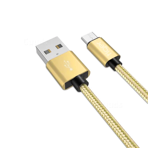 Tiger Micro USB 3.0A 1mt Örgü-Halat Hızlı Şarj USB Kablo TUC-A86 - 3