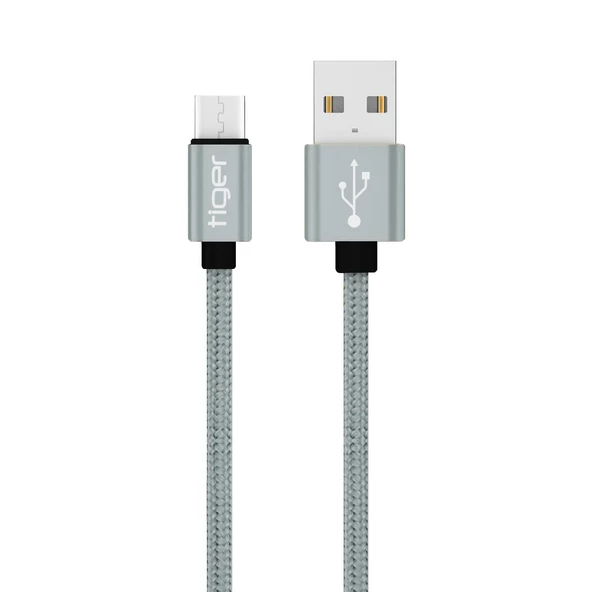 Tiger Micro USB 3.0A 1mt Örgü-Halat Hızlı Şarj USB Kablo TUC-A86 - 4