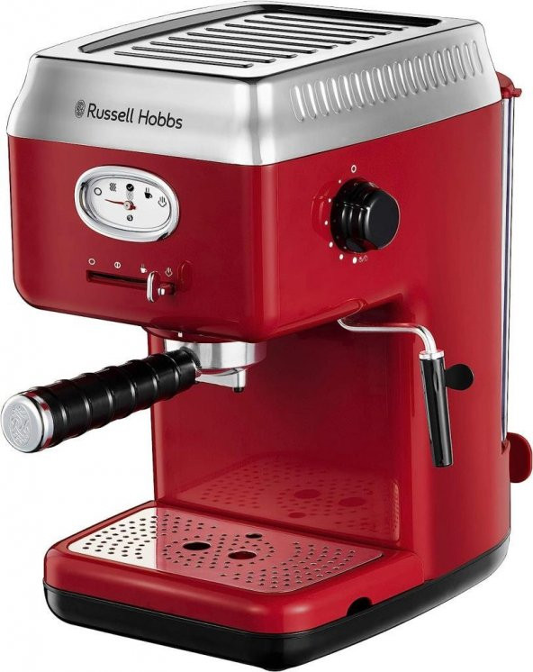 Russell Hobbs 28250-56 Retro Kırmızı Espresso Makinesi Teşhir - Resim 8