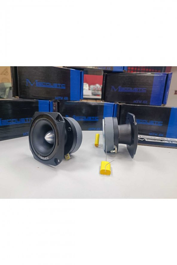 macoustic 10 cm kare tweeter profosyonel mtw 4x 150 watt 75 rms - 1
