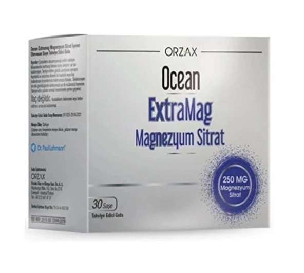 Orzax Ocean Extramag Magnezyum Sitrat 30 Efervesan Saşe
