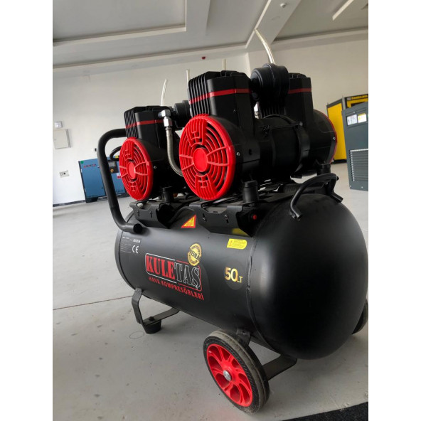 KULETAŞ 50 LT 4 HP 8 BAR SESSİZ YAĞSIZ HAVA KOMPRESÖRÜ(PREMIUM) - 2