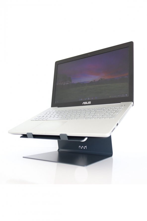 Laptop Standı - Laptop Yükseltici - Notebook Standı - Metal - Antrasit Gri - Sls1