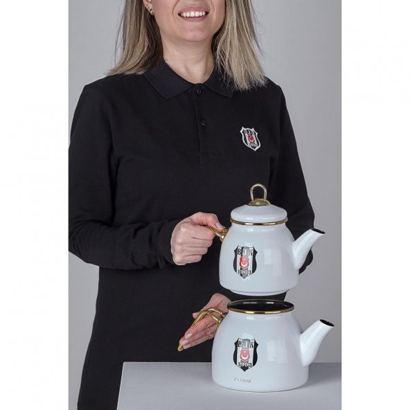 Neva N3434 Beşiktaş Lisanslı Arma Logo Çaydanlık Takımı - 2
