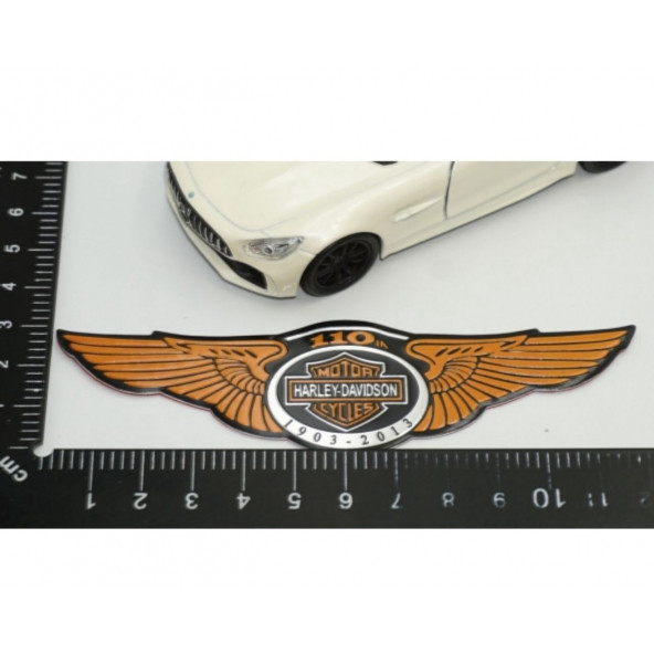 3AS Harley Davidson 110.Yıl 3m Metal 12cm Plaka Logo Amblem