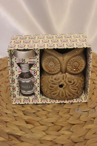 Baykuş Buhardanlık Seti Kahve Buhurdanlık - Resim 4