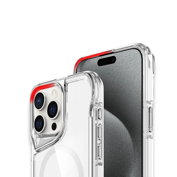 iPhone 15 Pro Kılıf Magsafe Şarj Özellikli T-Max Standlı Kılıf - Resim 11