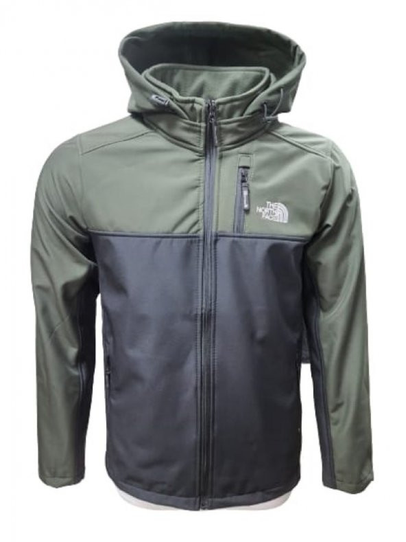 The North Face T01465 Erkek Parçalı Softshel Kapüşonlu Mont - T01465 - Siyah