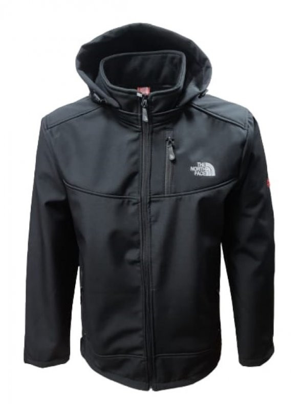 The North Face T01463 Erkek Büyük Beden Softshell Kapüşonlu Mont  - T01463 - Siyah