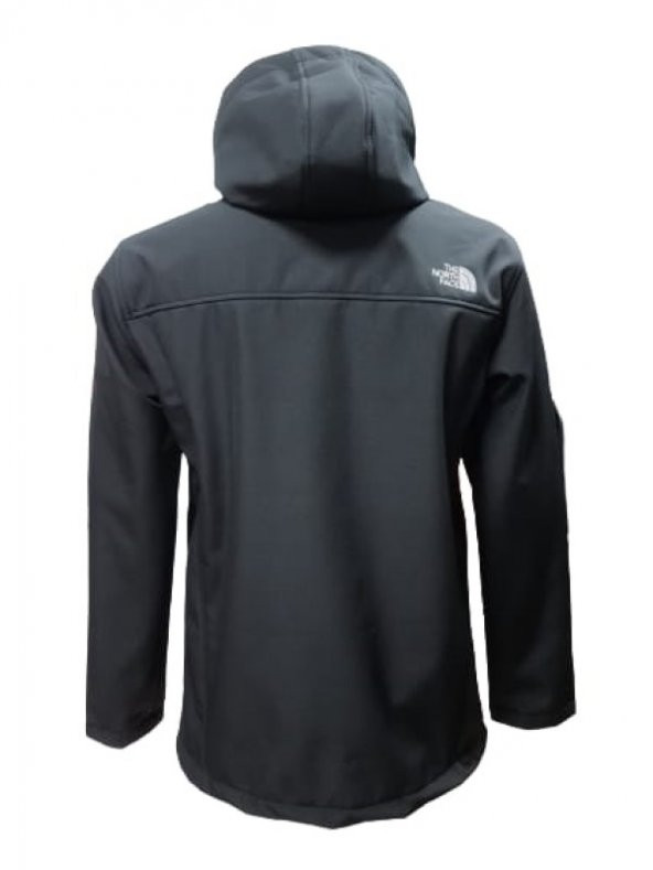 The North Face T01463 Erkek Büyük Beden Softshell Kapüşonlu Mont  - T01463 - Siyah - 3