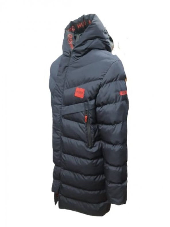 Hugo Boss H213983 Erkek Kapüşonlu Spor Şişme Kaban - H213983 - Lacivert - ST01345-Lacivert-S - 2
