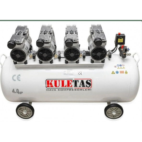 KULETAŞ 200 LT 4 HP SESSİZ YAĞSIZ HAVA KOMPRESÖRÜ