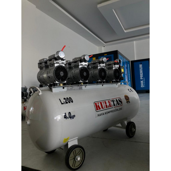 KULETAŞ 200 LT 4 HP SESSİZ YAĞSIZ HAVA KOMPRESÖRÜ - 2