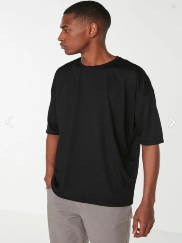Hacker Erkek Owersize Sıfır Yaka Kısa Kol T-shirt Alc33 - Siyah - 2